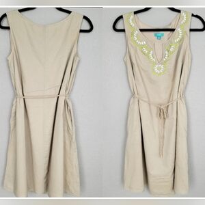 Calypso St Barth beaded dress with pockets Sz M